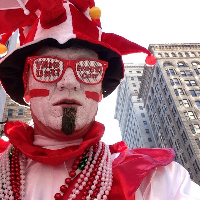 Froggy Carr is ready to strut in the 2016 Mummers Parade